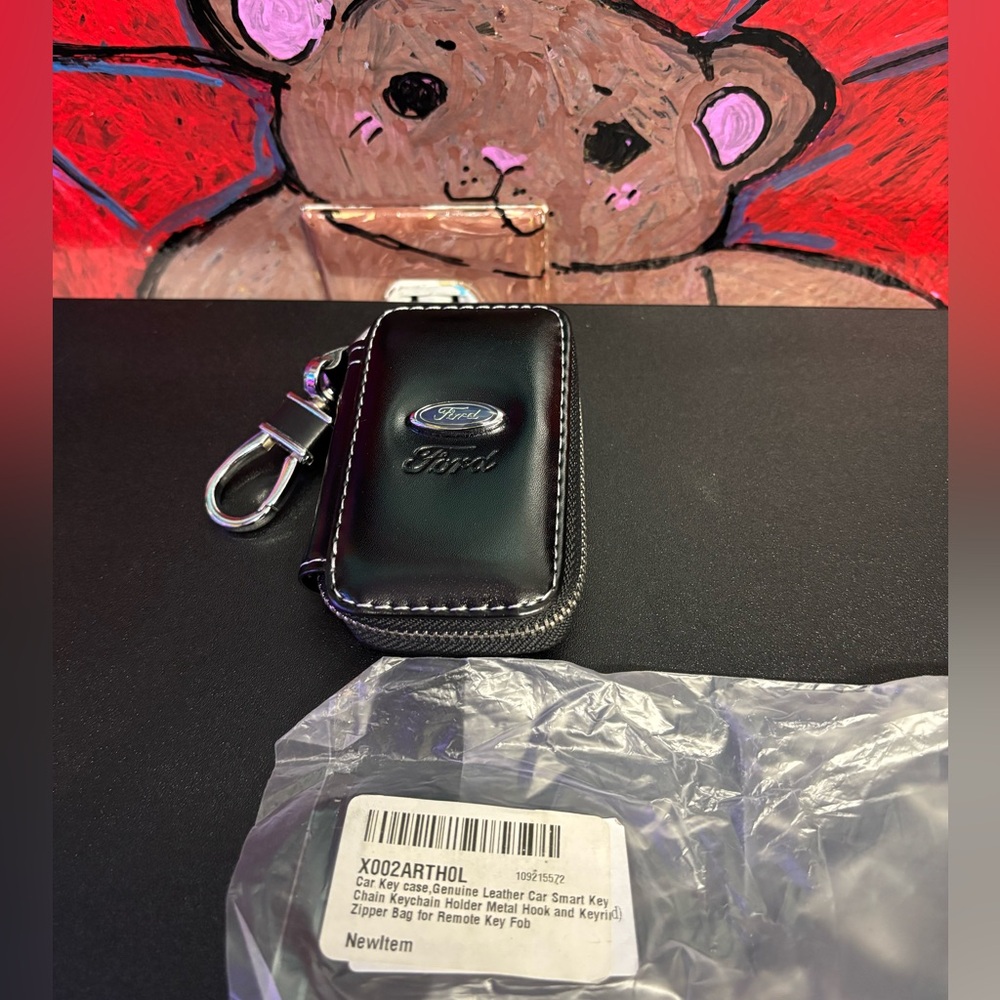 CAR KEY CASE WITH CAR LOGO F0R FORD